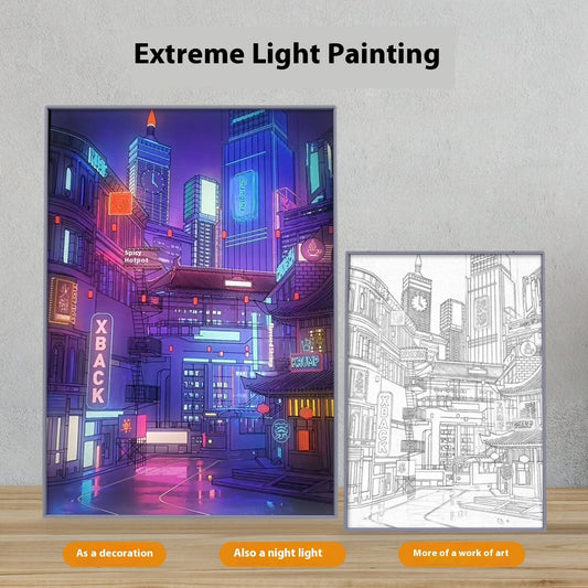 LED Light Art | Luminous LED Painting | Homeful Harmony